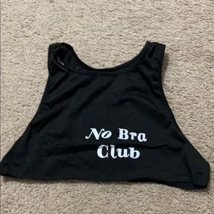 “No bra club” crop. Never worn.